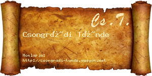 Csongrádi Tünde névjegykártya