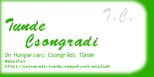 tunde csongradi business card